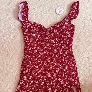 Hollister Red Floral Mini Dress